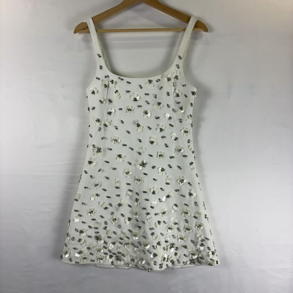 Jonathan Simkhai White Sequin Mini Dress
